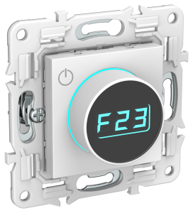 Термостат для теплого пола с электронным индикатором Белый Skandy