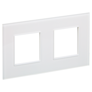 Рамка 2-я Стекло Арктический белый Skandy