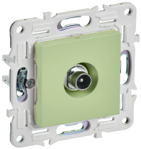 Розетка TV антенна С/У проходная Мятный Skandy