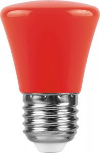 Лампа светодиодная 1W C45 (колокольчик) 230V E27 красный LB-372 для белт-лайта Feron