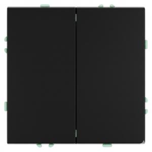 Переключатель 2-кл 10А С/У перекрестный Черный уголь Эмили