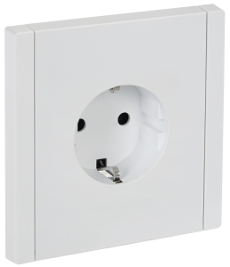 Розетка 1-м 16А С/У З/К винтовое крепление Белый Forte&Piano