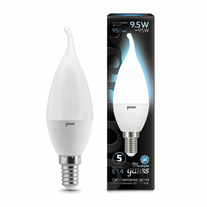 Лампа светодиодная Gauss Candle tailed E14 9.5W 4100K 1/10/50