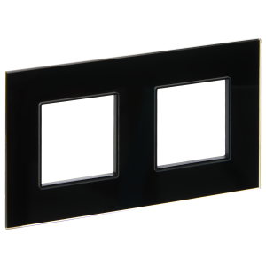 Рамка 2-я Стекло Черный Skandy