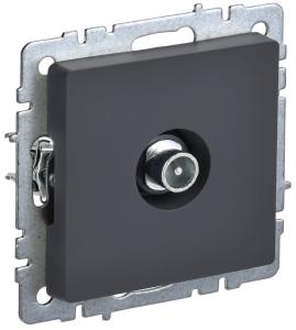 Розетка TV антенна С/У проходная Графит Brite