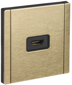 Розетка HDMI С/У Металл Шампань Forte&Piano