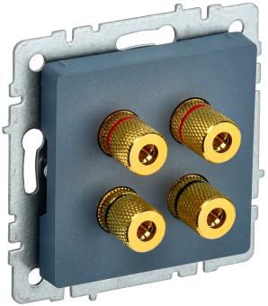 Розетка Аудио 4-м С/У Маренго Brite