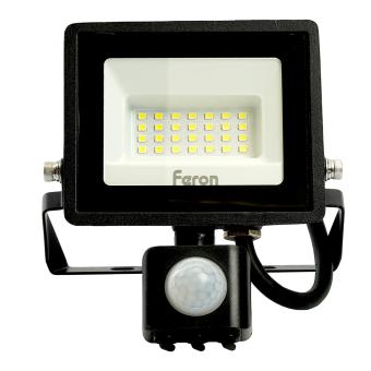 Прожектор сд с датчиком  LL-906 IP65 20W 6400K Feron