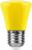 Лампа светодиодная 1W Е27 C45 колокольчик  желтый LB-372 Feron