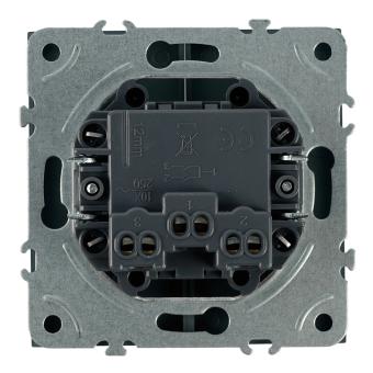 Выключатель 2-кл 10А С/У кнопочный Антрацит Эмили