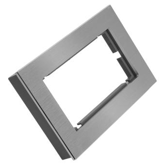 Рамка 2-я без перемычки металл Серебро Катрин