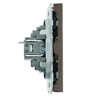 Розетка RJ-45 С/У Антрацит Эмили