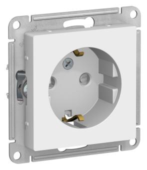 Розетка 1-м 16А С/У З/К со шторками Лотос AtlasDesign