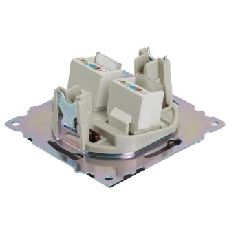 Розетка RJ45+RJ45 С/У Шоколад Катрин