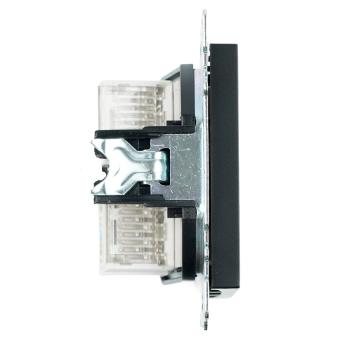 Розетка RJ45+RJ45 С/У Черный Катрин