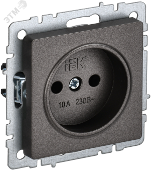 Розетка 1-м 10А С/У Бронза Brite