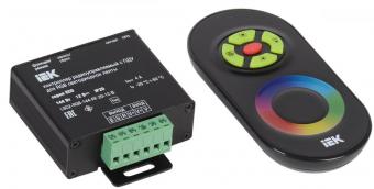 Контроллер для светодиодной ленты RGB 3 канал 12В 3х48(144)Вт 4А ПДУ радио черный IEK