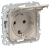 Розетка 1-м 16А С/У З/К со шторками с крышкой IP44 Б/К Льняной FLITE