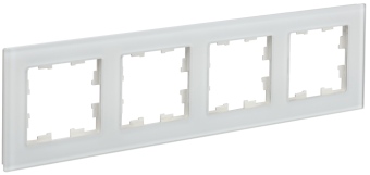 Рамка 4-я Стекло Белый матовый Brite