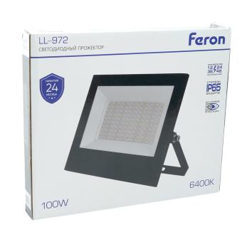 Прожектор сд LL-972 100W 6400K IP65 Feron