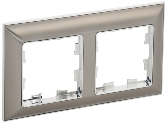 Рамка 2-я Металл Хром/Никель Brite