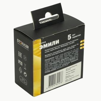 Розетка RJ45+RJ45 С/У Платиново-серый Эмили