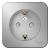 Розетка 1-м 16А О/У З/К со шторками с кольцом изолирующая пластина Алюминий Blanca