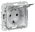 Розетка 1-м 16А С/У З/К со шторками с крышкой IP44 Жемчуг FLITE