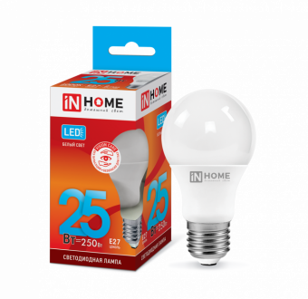 Лампа светодиодная LED-A65-VC 25Вт 230В Е27 4000К 2380Лм IN HOME