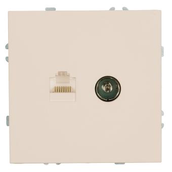 Розетка TV антенна + RJ-45 С/У Кашемир Эмили