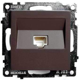 Розетка RJ-45 С/У Шоколад Катрин