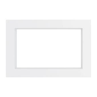 Рамка 2-я без перемычки стекло Белый катрин