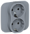 Розетка 2-м 16А С/У З/К со шторками в сборе тип 1 Маренго FLITE