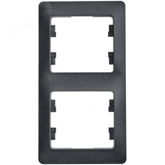 Рамка 2-я вертикальная Антрацит Glossa