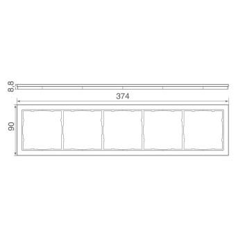 Рамка 5-я Стекло кашемир R98 Glass Donel