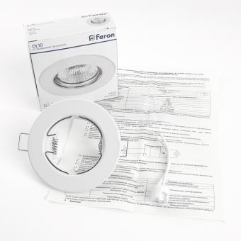 Светильник встраиваемый DL10/DL3201 MR16 50W G5.3 белый (н/пов) Feron