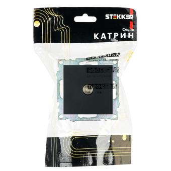 Розетка TV антенна С/У Черный Катрин