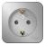 Розетка 1-м 16А О/У З/К с кольцом изолирующая пластина  Алюминий Blanca