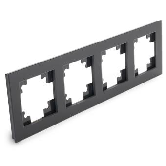 Рамка 4-я стекло Черный Катрин