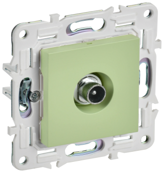 Розетка TV антенна С/У проходная Мятный Skandy