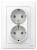 Розетка 2-м 16А С/У З/К Белый Blanca Розетка 2-м 16А С/У З/К Белый Blanca