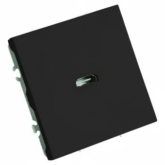 Розетка HDMI Черный уголь Эмили
