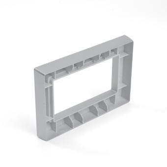 Рамка  2-я без перемычки Серебро Катрин