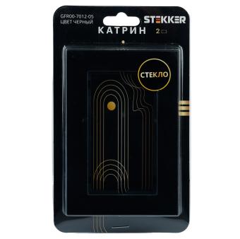 Рамка  2-я без перемычки стекло Черный Катрин