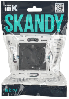 Розетка 1-м 16А С/У З/К со шторками Титан Skandy