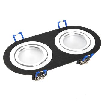 Светильник встраиваемый DL2812 MR16 50W G5.3 "овал", черный-хром Feron