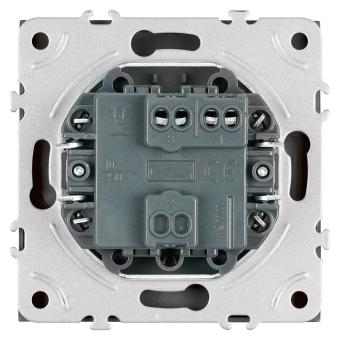 Выключатель 1-кл 10А С/У Черный уголь Эмили