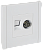 Розетка TV антенна + RJ45 кат.5E С/У Белый Forte&Piano