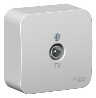 Розетка TV антенна О/У изолирующая пластина Алюминий Blanca