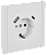 Розетка 1-м 16А С/У З/К со шторками+USB A+С 18Вт винтовое крепление Белый Forte&Piano